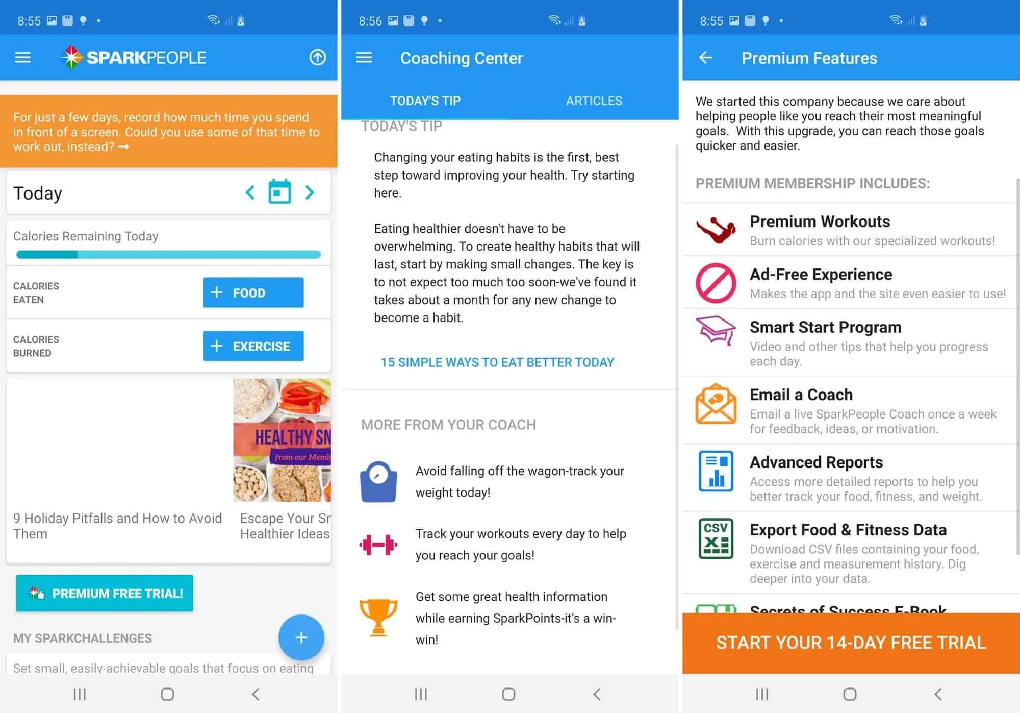 SparkPeople Calorie Counter