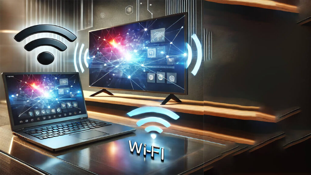 عرض شاشة اللاب توب على التلفزيون عبر Wi-Fi